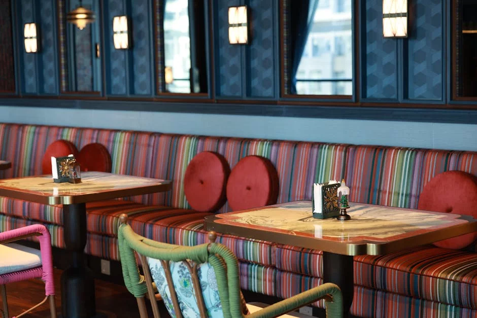 cozy restaurant booth seating comfortable